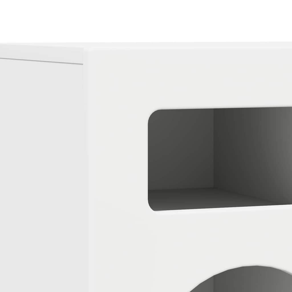 vidaXL TV Kast Wit 80 x 35 x 40 cm Bewerkt hout
