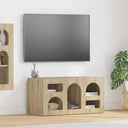 vidaXL TV Kast Wit 80 x 35 x 40 cm Bewerkt hout