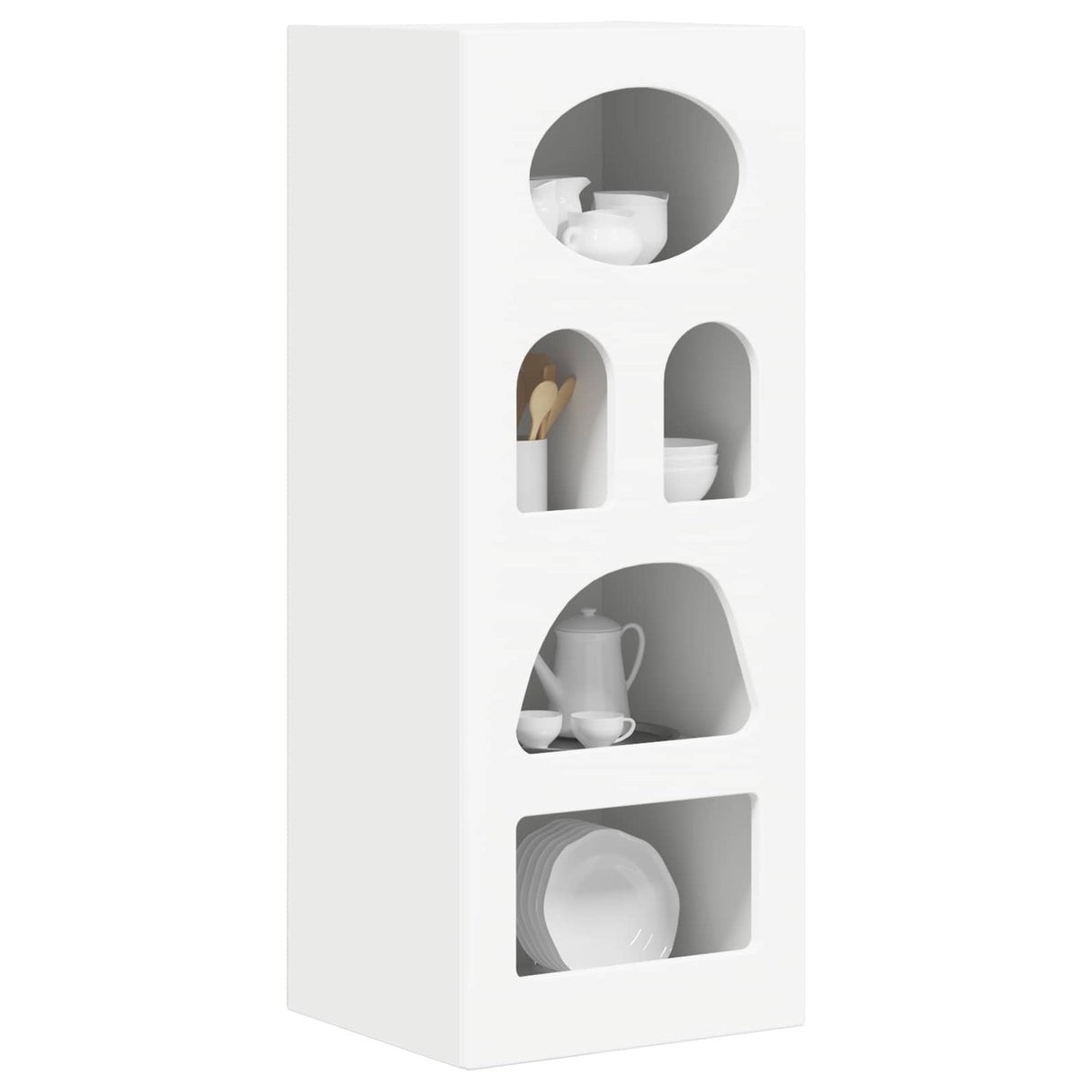 vidaXL Dressoir Wit 40 x 35 x 100,5 cm Bewerkt hout