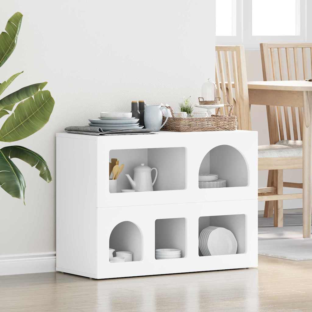 vidaXL Dressoir Wit 80.5 x 35 x 59 cm Bewerkt hout
