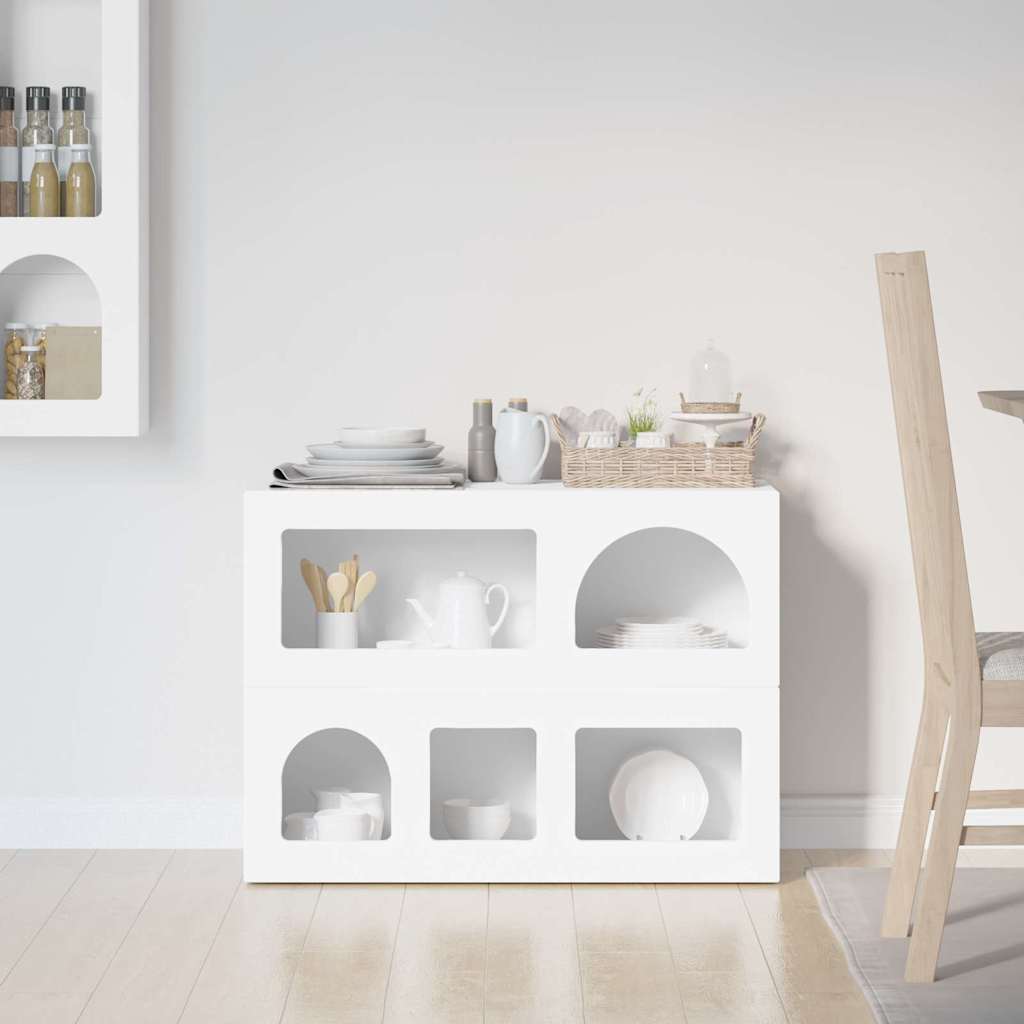 vidaXL Dressoir Wit 80.5 x 35 x 59 cm Bewerkt hout