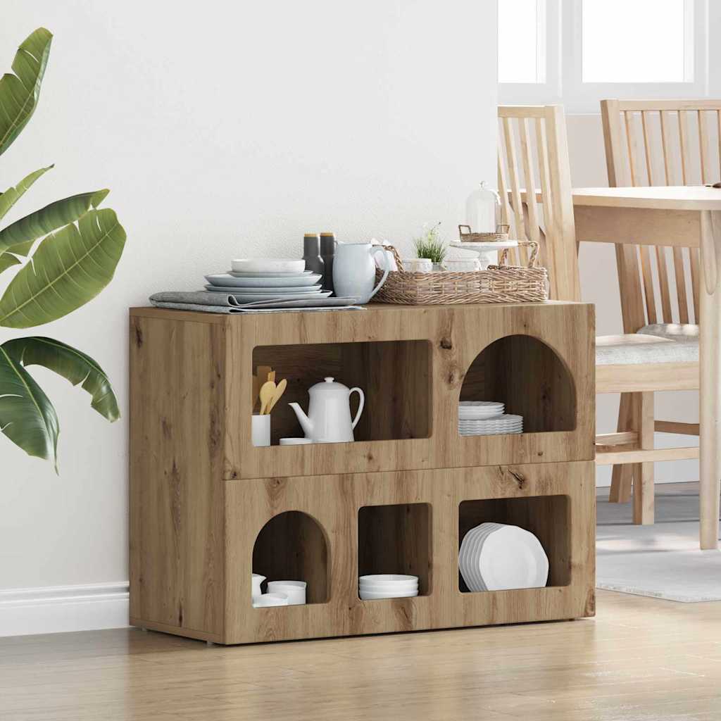 vidaXL Dressoir Wit 80.5 x 35 x 59 cm Bewerkt hout