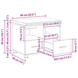 vidaXL Hallenbank Wit 60 x 38 x 46 cm Geengineerd Hout en Stof