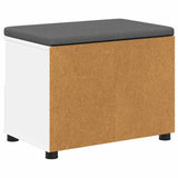 vidaXL Hallenbank Wit 60 x 38 x 46 cm Geengineerd Hout en Stof