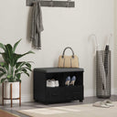 vidaXL Hallenbank Wit 60 x 38 x 46 cm Geengineerd Hout en Stof