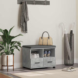 vidaXL Hallenbank Wit 60 x 38 x 46 cm Geengineerd Hout en Stof