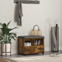 vidaXL Hallenbank Wit 60 x 38 x 46 cm Geengineerd Hout en Stof