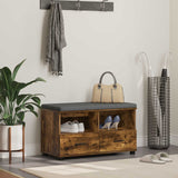 vidaXL Hallenbank Wit 60 x 38 x 46 cm Geengineerd Hout en Stof