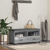 vidaXL Hallenbank Wit 60 x 38 x 46 cm Geengineerd Hout en Stof