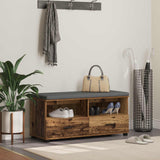 vidaXL Hallenbank Wit 60 x 38 x 46 cm Geengineerd Hout en Stof