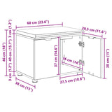 vidaXL Hallenbank Wit 60 x 38 x 46 cm Geengineerd Hout en Stof