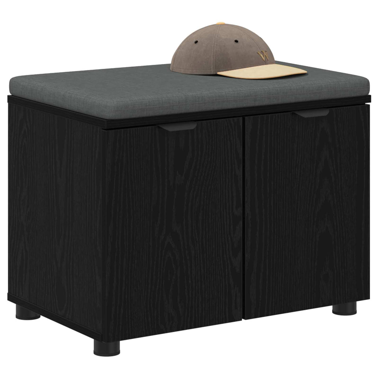 vidaXL Hallenbank Wit 60 x 38 x 46 cm Geengineerd Hout en Stof