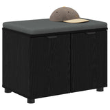 vidaXL Hallenbank Wit 60 x 38 x 46 cm Geengineerd Hout en Stof