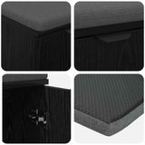 vidaXL Hallenbank Wit 60 x 38 x 46 cm Geengineerd Hout en Stof