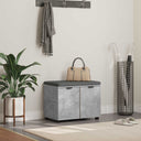 vidaXL Hallenbank Wit 60 x 38 x 46 cm Geengineerd Hout en Stof