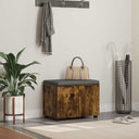 vidaXL Hallenbank Wit 60 x 38 x 46 cm Geengineerd Hout en Stof