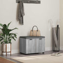 vidaXL Hallenbank Wit 60 x 38 x 46 cm Geengineerd Hout en Stof