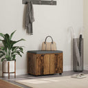 vidaXL Hallenbank Wit 60 x 38 x 46 cm Geengineerd Hout en Stof