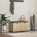 vidaXL Hallenbank Wit 60 x 38 x 46 cm Geengineerd Hout en Stof