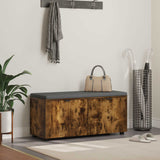 vidaXL Hallenbank Wit 60 x 38 x 46 cm Geengineerd Hout en Stof