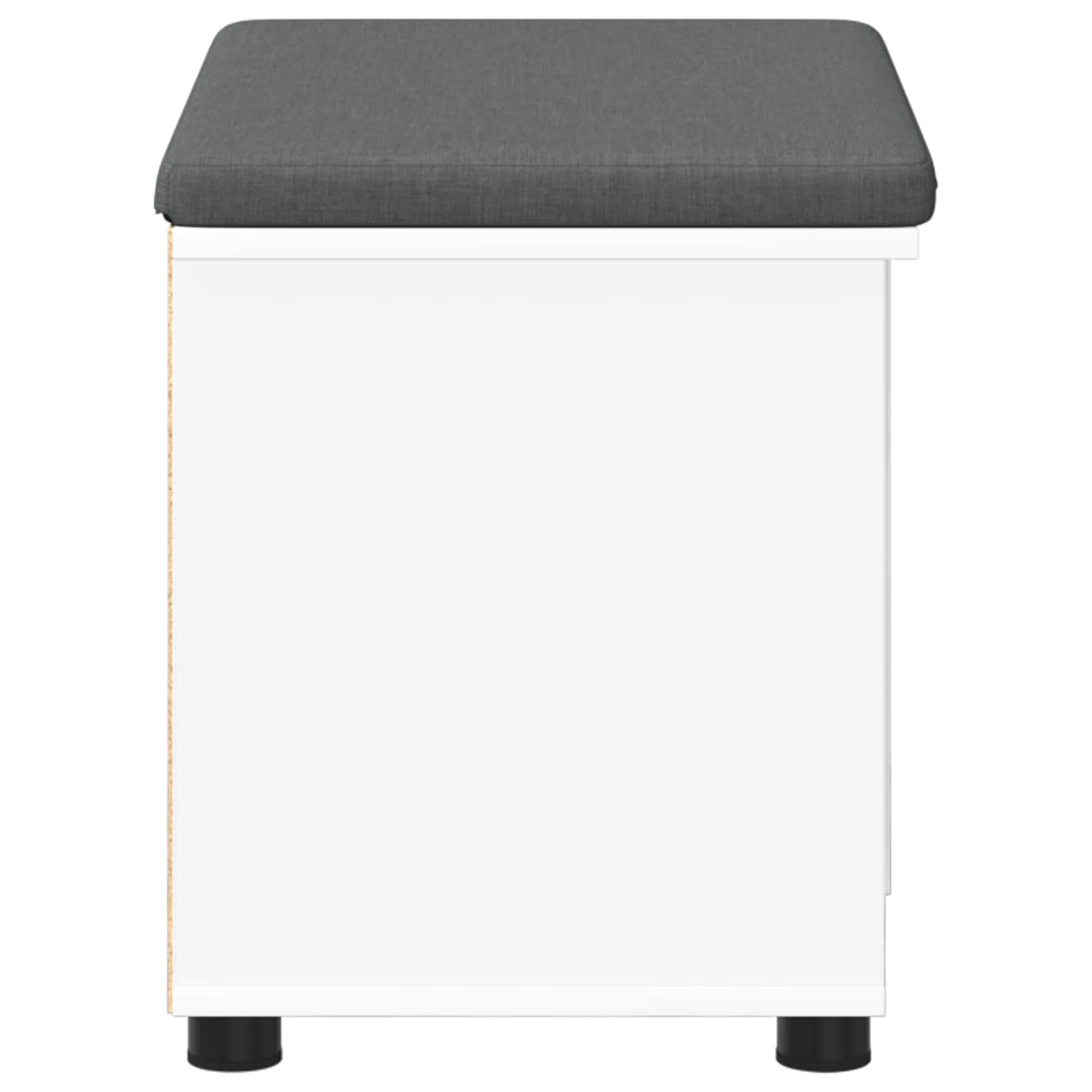 vidaXL Hallenbank Wit 60 x 38 x 46 cm Geengineerd Hout en Stof