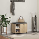 vidaXL Hallenbank Wit 60 x 38 x 46 cm Geengineerd Hout en Stof