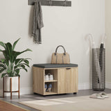 vidaXL Hallenbank Wit 60 x 38 x 46 cm Geengineerd Hout en Stof