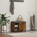 vidaXL Hallenbank Wit 60 x 38 x 46 cm Geengineerd Hout en Stof