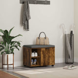 vidaXL Hallenbank Wit 60 x 38 x 46 cm Geengineerd Hout en Stof