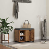 vidaXL Hallenbank Wit 60 x 38 x 46 cm Geengineerd Hout en Stof