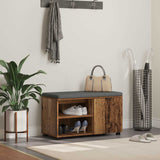 vidaXL Hallenbank Wit 60 x 38 x 46 cm Geengineerd Hout en Stof