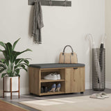 vidaXL Hallenbank Wit 60 x 38 x 46 cm Geengineerd Hout en Stof