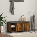 vidaXL Hallenbank Wit 60 x 38 x 46 cm Geengineerd Hout en Stof