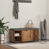 vidaXL Hallenbank Wit 60 x 38 x 46 cm Geengineerd Hout en Stof