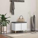 vidaXL Hallway Bench White 60 x 38 x 46 cm Engineered Wood and Fabric