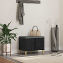 vidaXL Hallway Bench White 60 x 38 x 46 cm Engineered Wood and Fabric