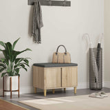 vidaXL Hallway Bench White 60 x 38 x 46 cm Engineered Wood and Fabric
