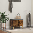 vidaXL Hallway Bench White 60 x 38 x 46 cm Engineered Wood and Fabric