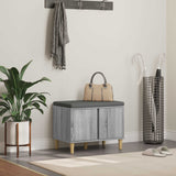 vidaXL Hallway Bench White 60 x 38 x 46 cm Engineered Wood and Fabric