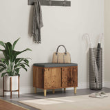 vidaXL Hallway Bench White 60 x 38 x 46 cm Engineered Wood and Fabric