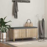 vidaXL Hallway Bench White 60 x 38 x 46 cm Engineered Wood and Fabric