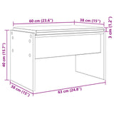 vidaXL Hallway Bench with Cushion White 63 x 38 x 40 cm