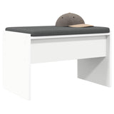 vidaXL Hallway Bench with Cushion White 63 x 38 x 40 cm