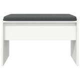 vidaXL Hallway Bench with Cushion White 63 x 38 x 40 cm