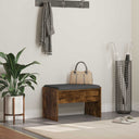 vidaXL Hallway Bench with Cushion White 63 x 38 x 40 cm