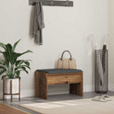 vidaXL Hallway Bench with Cushion White 63 x 38 x 40 cm