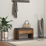 vidaXL Hallway Bench with Cushion White 63 x 38 x 40 cm