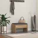 vidaXL Hallway Bench with Cushion White 63 x 38 x 40 cm