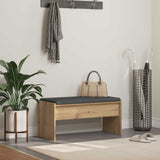 vidaXL Hallway Bench with Cushion White 63 x 38 x 40 cm