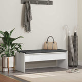 vidaXL Hallway Bench with Cushion White 63 x 38 x 40 cm